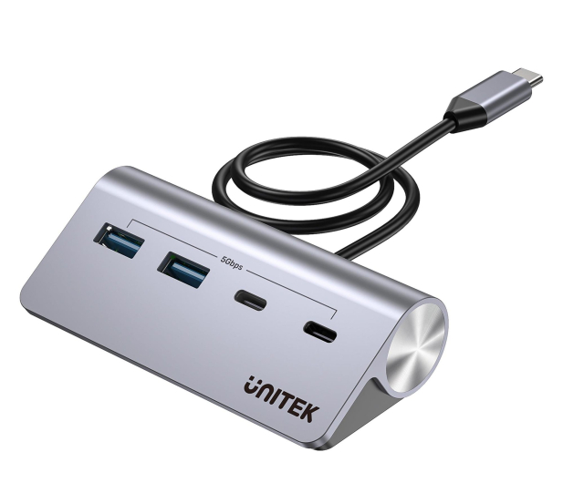 Unitek Hub aluminiowy USB-A/USB-C z 4 portami 5Gbp - 1369163 - zdjęcie 2